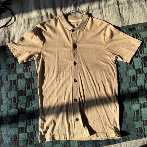 Selected Homme Tan Short Sleeve Shirt - Picture 1 of 4